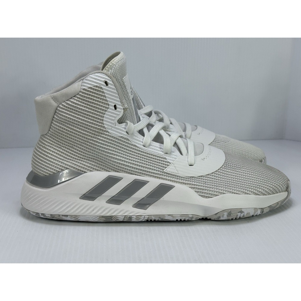 Adidas Pro Bounce 2019 Basketball Shoes White Silver EF0663 Mens 16